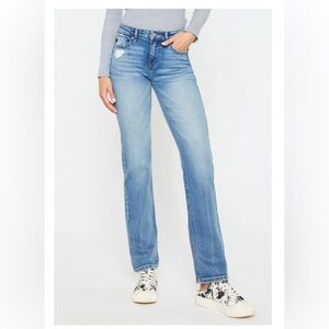 Kancan mid raise straight leg jeans
